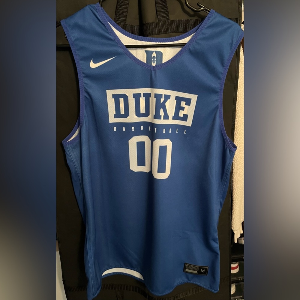 Nike Duke University Basketball Reversible Jersey #00 Blue/White Size Medium